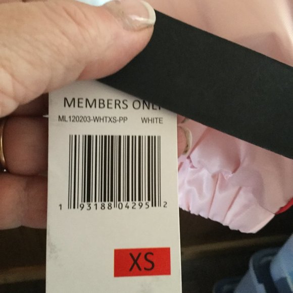 Members Only jacket NWT pink white and blue, hooded - Picture 3 of 10